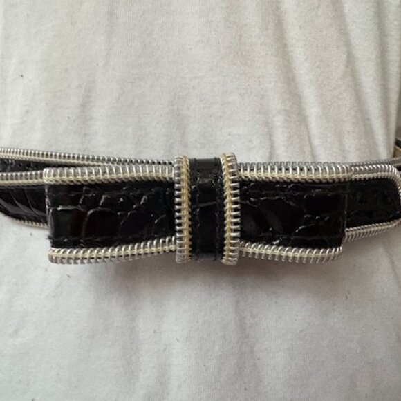 Thin Croc leather Bow belt. - Picture 1 of 2